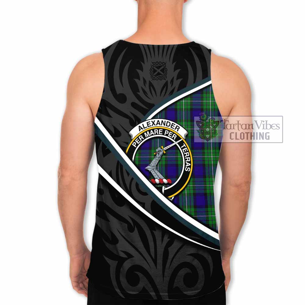 Alexander Tartan Family Crest Men Tank Top Celtic Scottish Thistle Floral - Tartan Vibes Clothing
