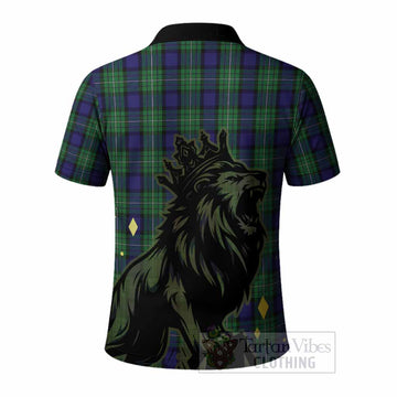 Alexander Tartan Family Crest Polo Shirt Crowned Lion Roaring