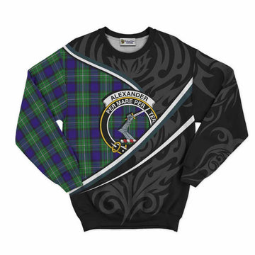 Alexander Tartan Family Crest Sweatshirt Celtic Scottish Thistle Floral - Tartan Vibes Clothing