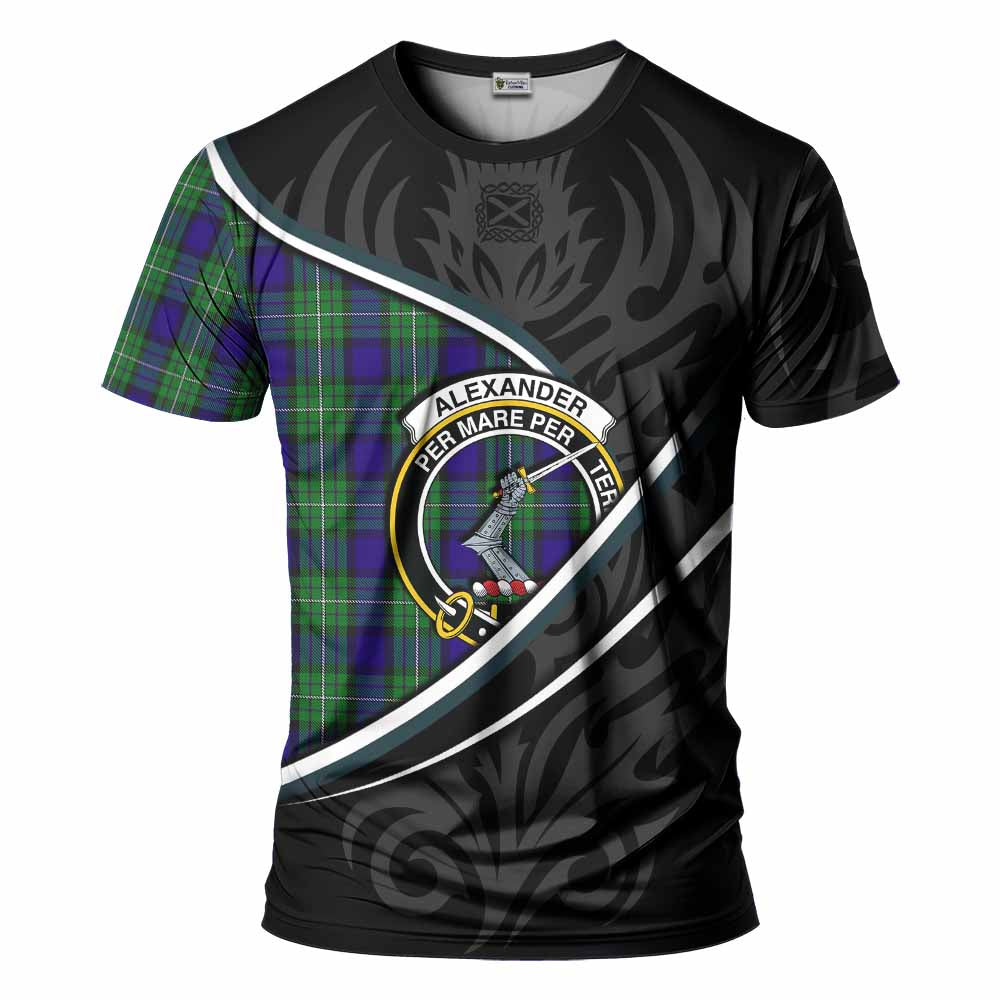 Alexander Tartan Family Crest T-shirt Celtic Scottish Thistle Floral - Tartan Vibes Clothing
