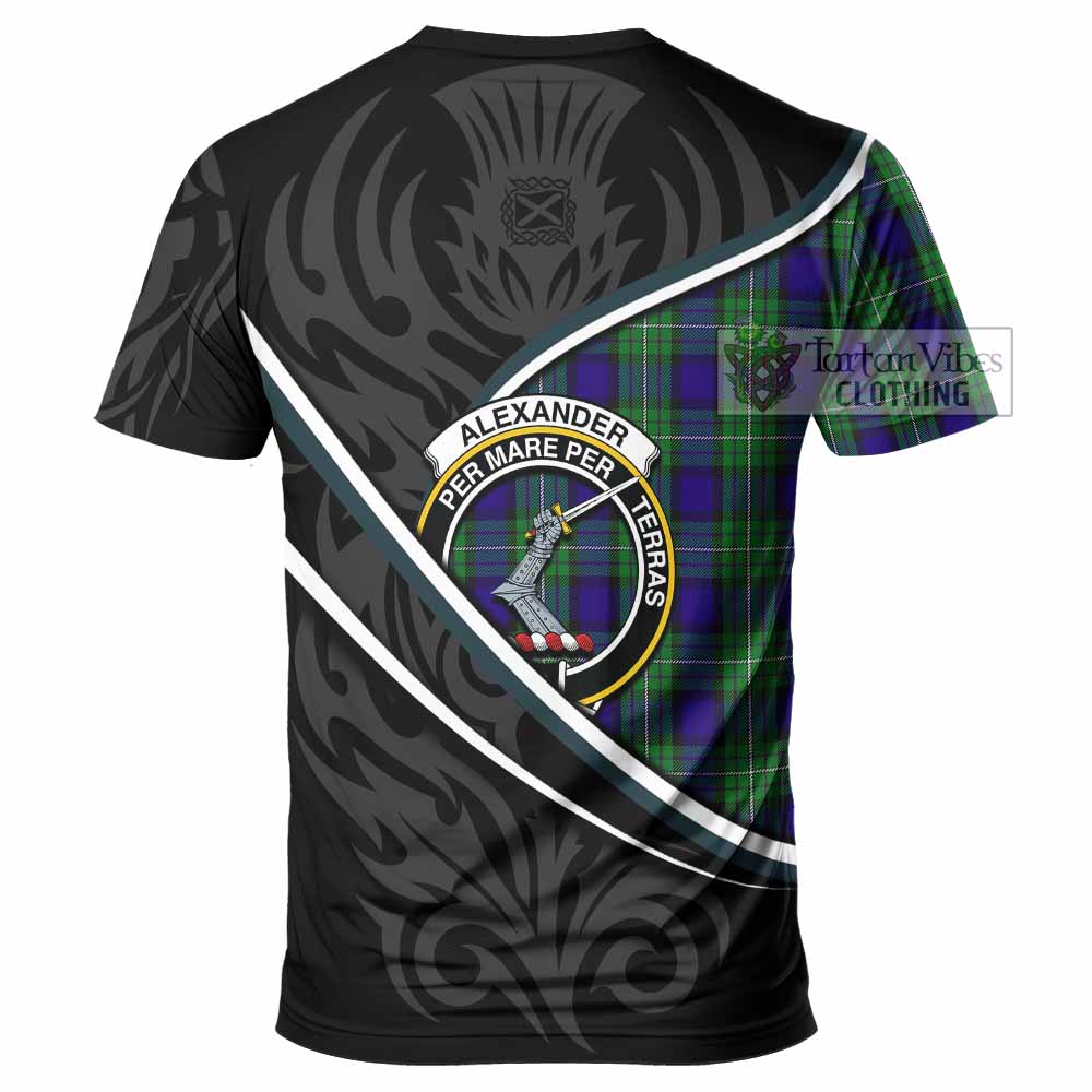 Alexander Tartan Family Crest T-shirt Celtic Scottish Thistle Floral - Tartan Vibes Clothing