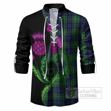 Alexander Tartan Ghillie Shirt Traditional Scottish Thistle