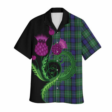 Alexander Tartan Hawaiian Shirt Traditional Scottish Thistle