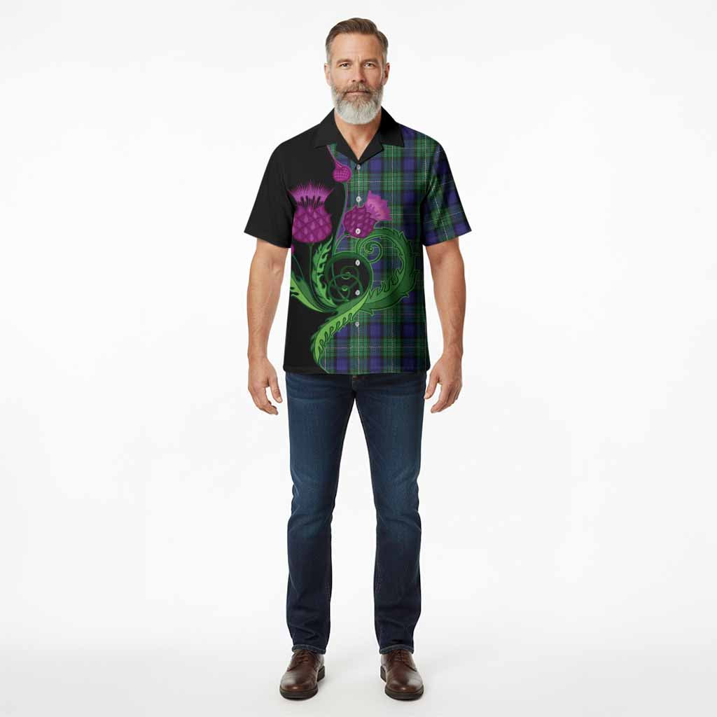 Alexander Tartan Hawaiian Shirt Traditional Scottish Thistle