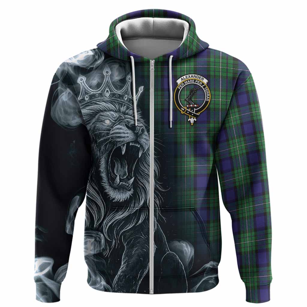 Alexander Tartan Hoodie Roaring Lion Heritage