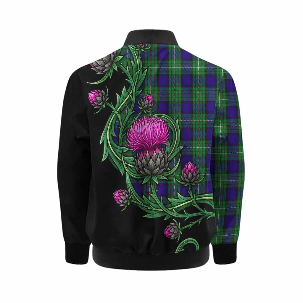 Alexander Tartan Kid Bomber Jacket Resilient Scottish Thistle Kid - Tartan Vibes Clothing