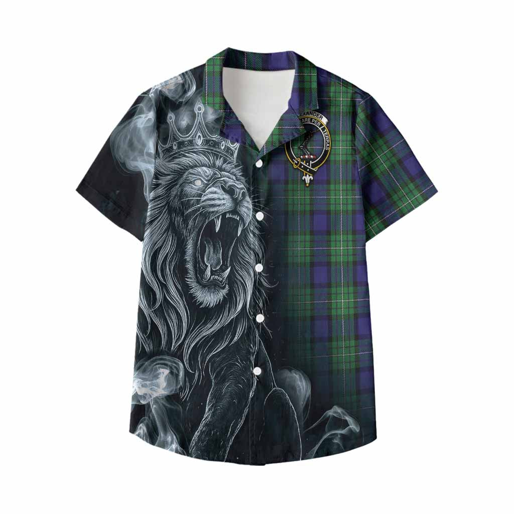 Alexander Tartan Kid Hawaiian Shirt Roaring Lion Heritage