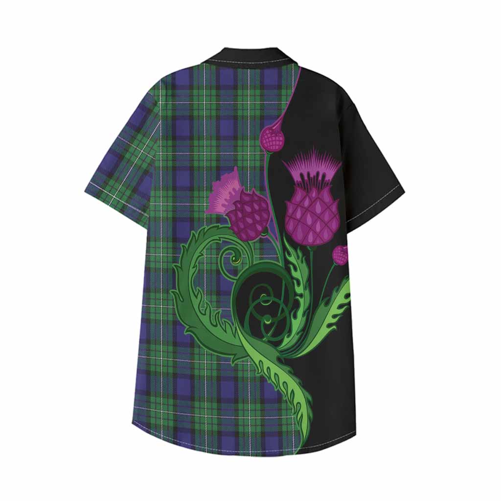 Alexander Tartan Kid Hawaiian Shirt Traditional Scottish Thistle