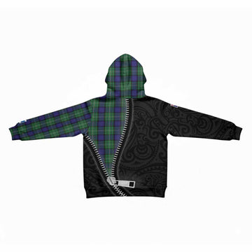 Alexander Tartan Kid Hoodie New Zealand Pattern Unique Zipper Stylized