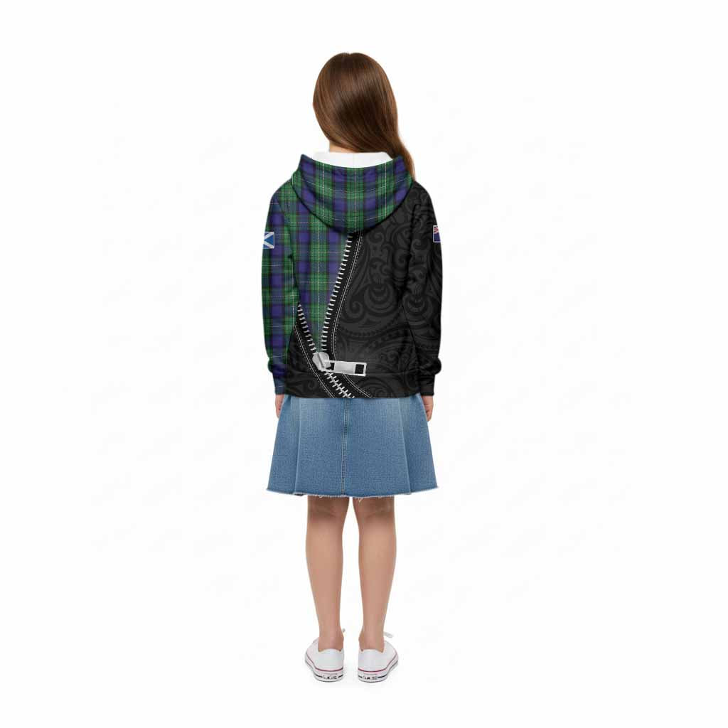 Alexander Tartan Kid Hoodie New Zealand Pattern Unique Zipper Stylized