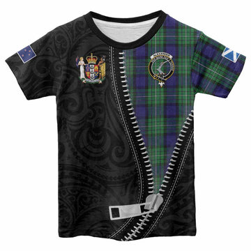 Alexander Tartan Kid T-shirt New Zealand Pattern Unique Zipper Stylized