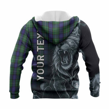 Alexander Tartan Knitted Hoodie Roaring Lion Heritage