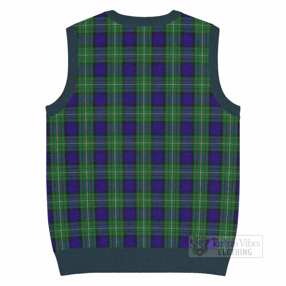 Alexander Tartan Knitted V-Neck Vest with Family Crest - Tartan Vibes Clothing