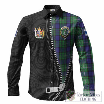 Alexander Tartan Long Sleeve Button Shirts New Zealand Pattern Unique Zipper Stylized