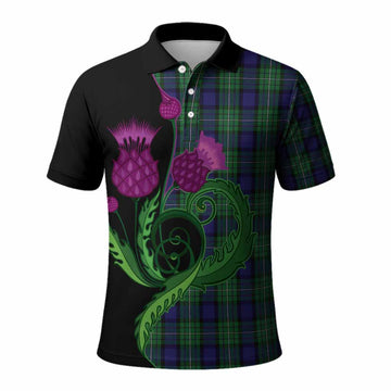 Alexander Tartan Polo Shirt Traditional Scottish Thistle