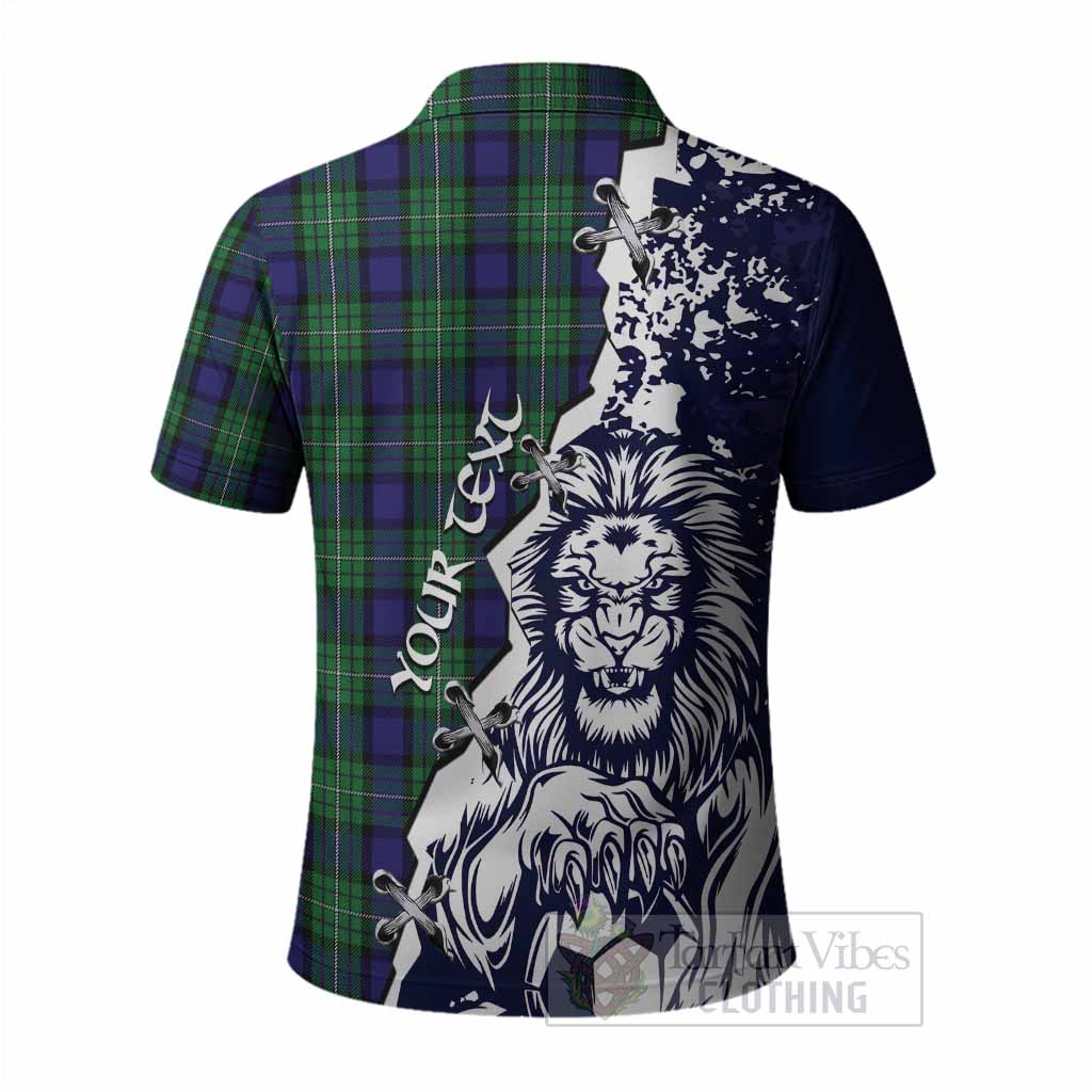 Alexander Tartan Scottish Polo Shirt Angry Lion With Soccer Ball Style