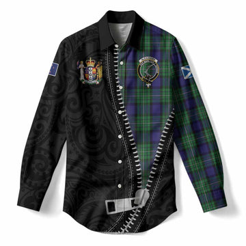 Alexander Tartan Women Casual Shirt New Zealand Pattern Unique Zipper Stylized