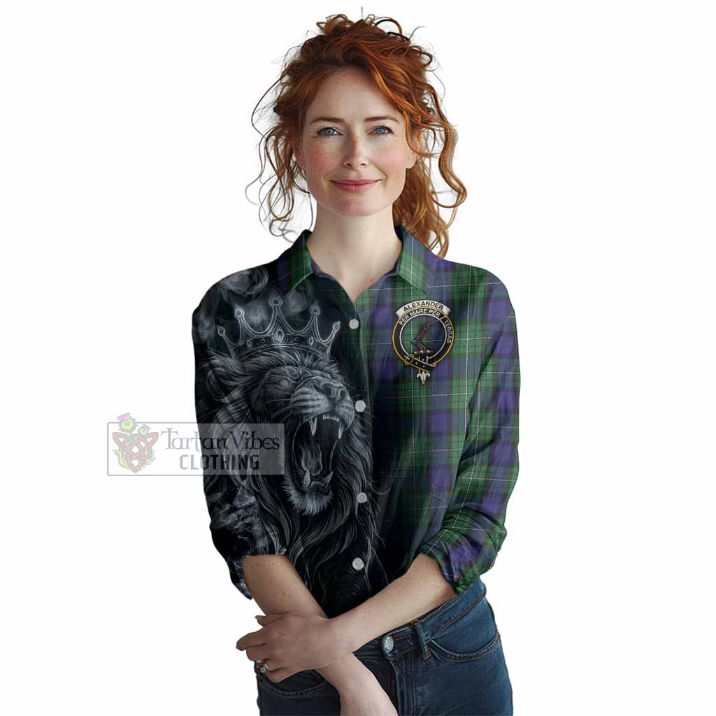 Alexander Tartan Women Casual Shirt Roaring Lion Heritage