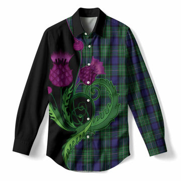 Alexander Tartan Women Casual Shirt Traditional Scottish Thistle