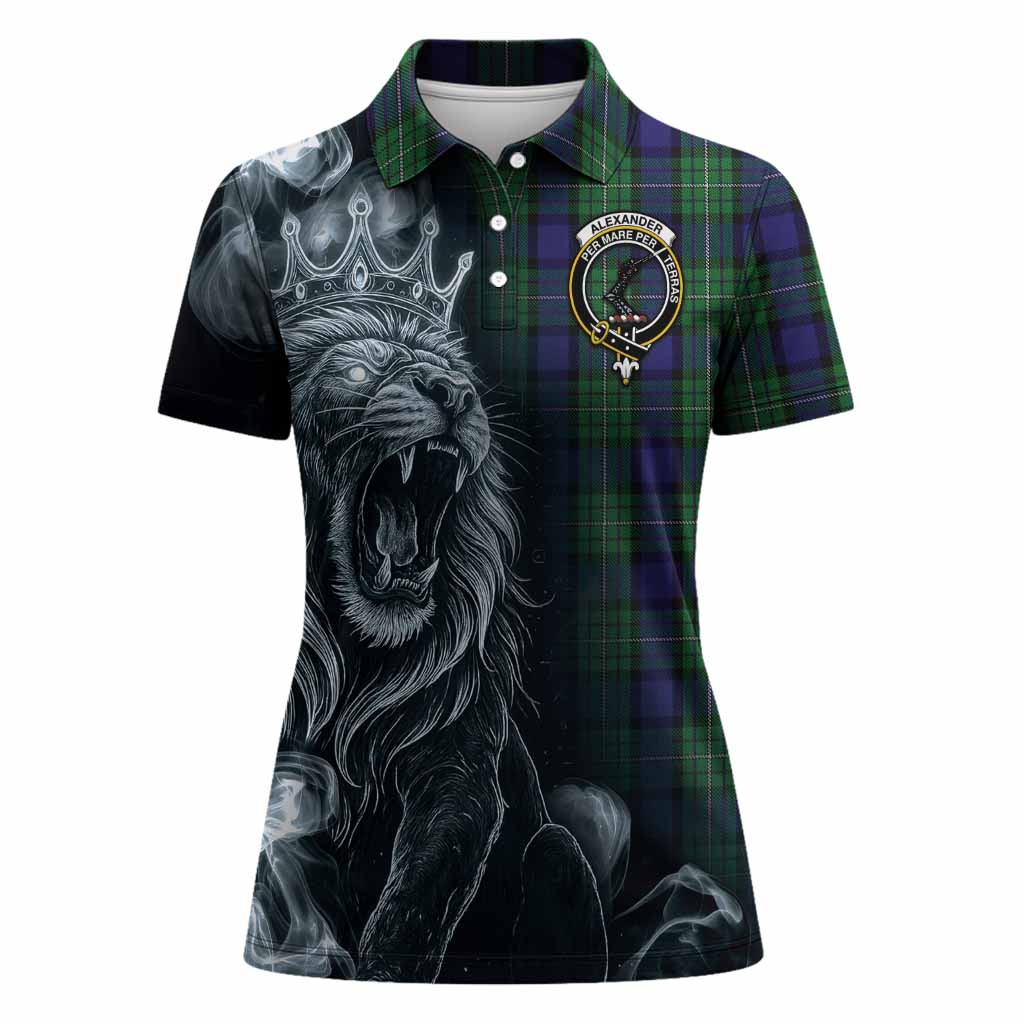 Alexander Tartan Women Polo Shirt Roaring Lion Heritage