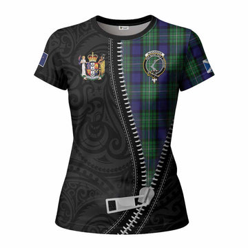 Alexander Tartan Women T shirt New Zealand Pattern Unique Zipper Stylized