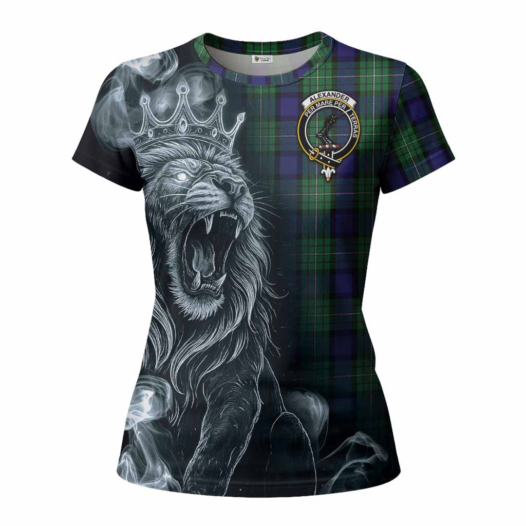 Alexander Tartan Women T shirt Roaring Lion Heritage