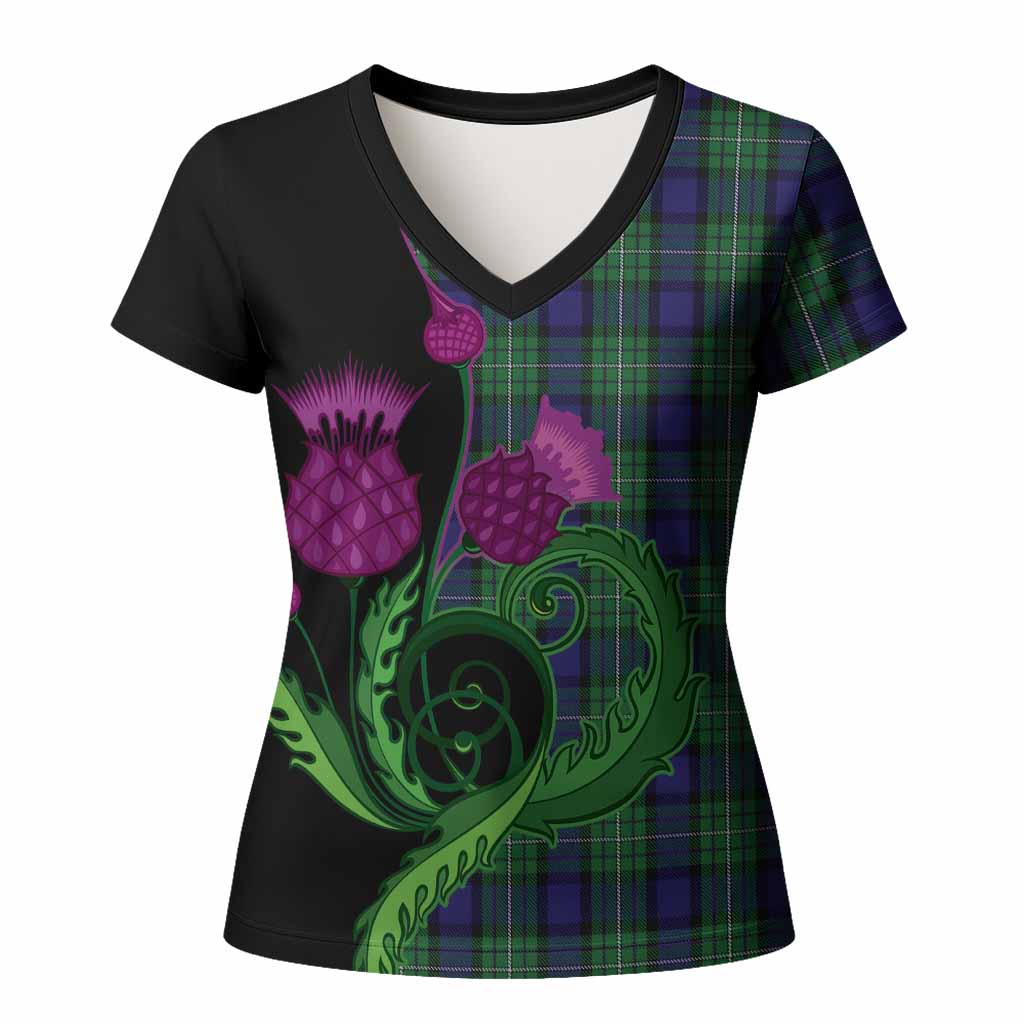 Alexander Tartan Women T shirt Traditional Scottish Thistle