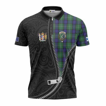 Alexander Tartan Zipper Polo Shirt New Zealand Pattern Unique Zipper Stylized