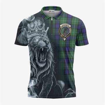 Alexander Tartan Zipper Polo Shirt Roaring Lion Heritage