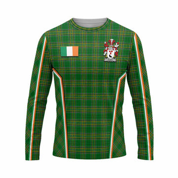 Algeo Irish Clan Coat of Arm Tartan Long Sleeve T-Shirt Flag Style