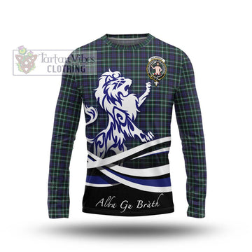 Allardice Tartan Long Sleeve T-Shirt with Alba Gu Brath Regal Lion Emblem Unisex - Tartan Vibes Clothing