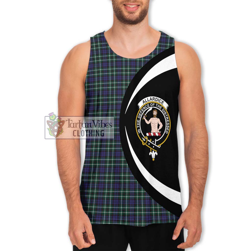 Allardice Tartan Men's Tank Top with Family Crest Circle Style Men - Tartan Vibes Clothing