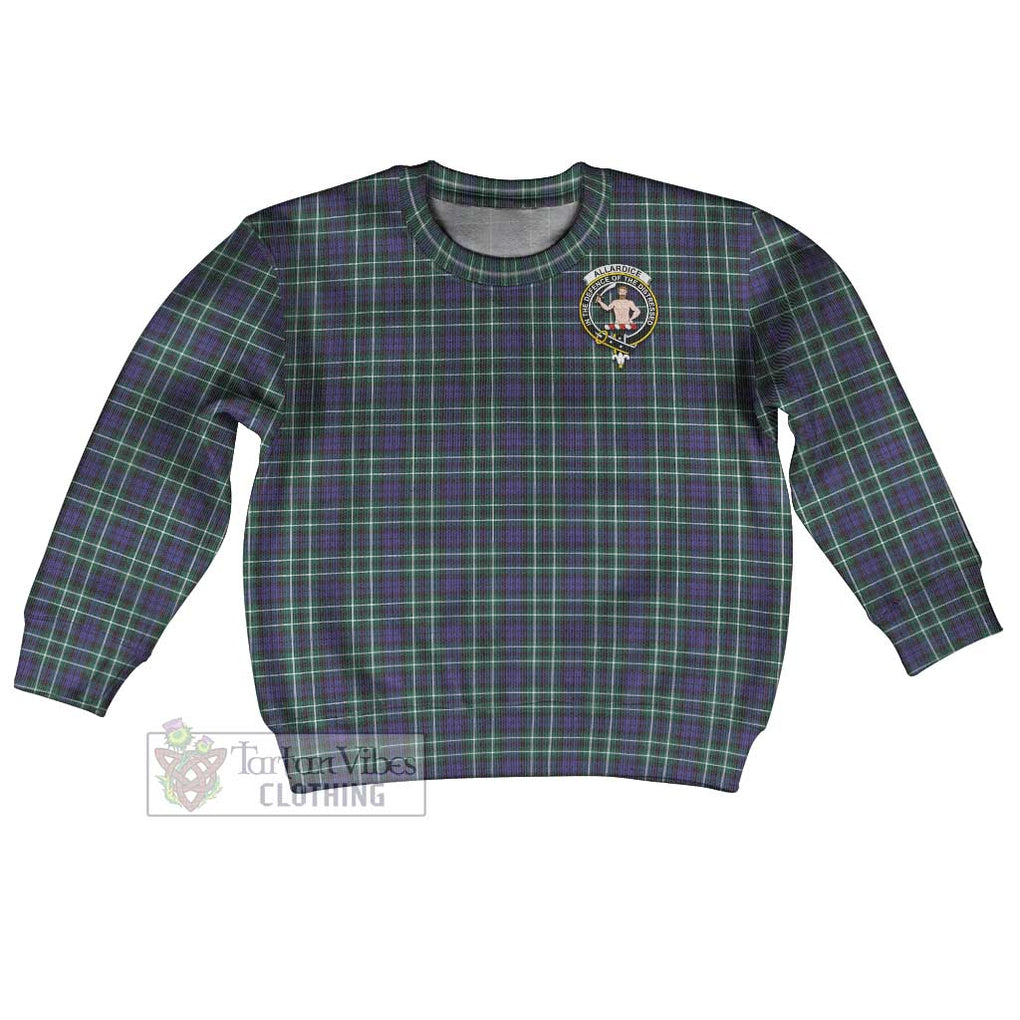 Tartan Vibes Clothing Allardice Tartan Kid Ugly Sweater with Family Crest