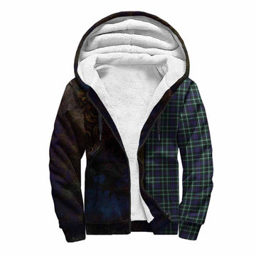 Allardice Tartan Family Crest Sherpa Hoodie Alba Gu Brath Be Brave Lion Ancient Style