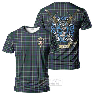 Allardice Tartan T-Shirt with Family Crest Celtic Skull Style Kid's Shirt - Tartan Vibes Clothing