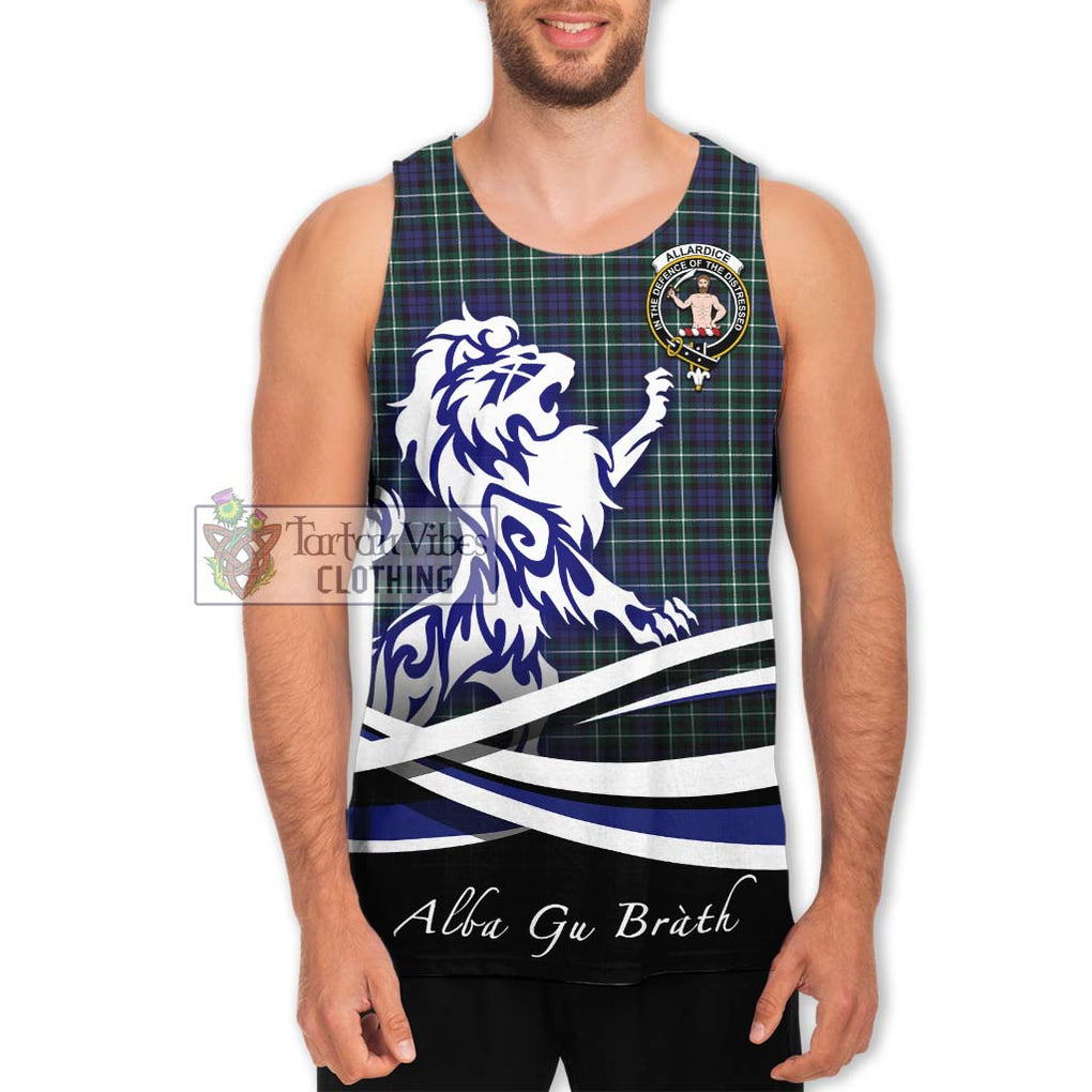 Allardice Tartan Men's Tank Top with Alba Gu Brath Regal Lion Emblem Men - Tartan Vibes Clothing