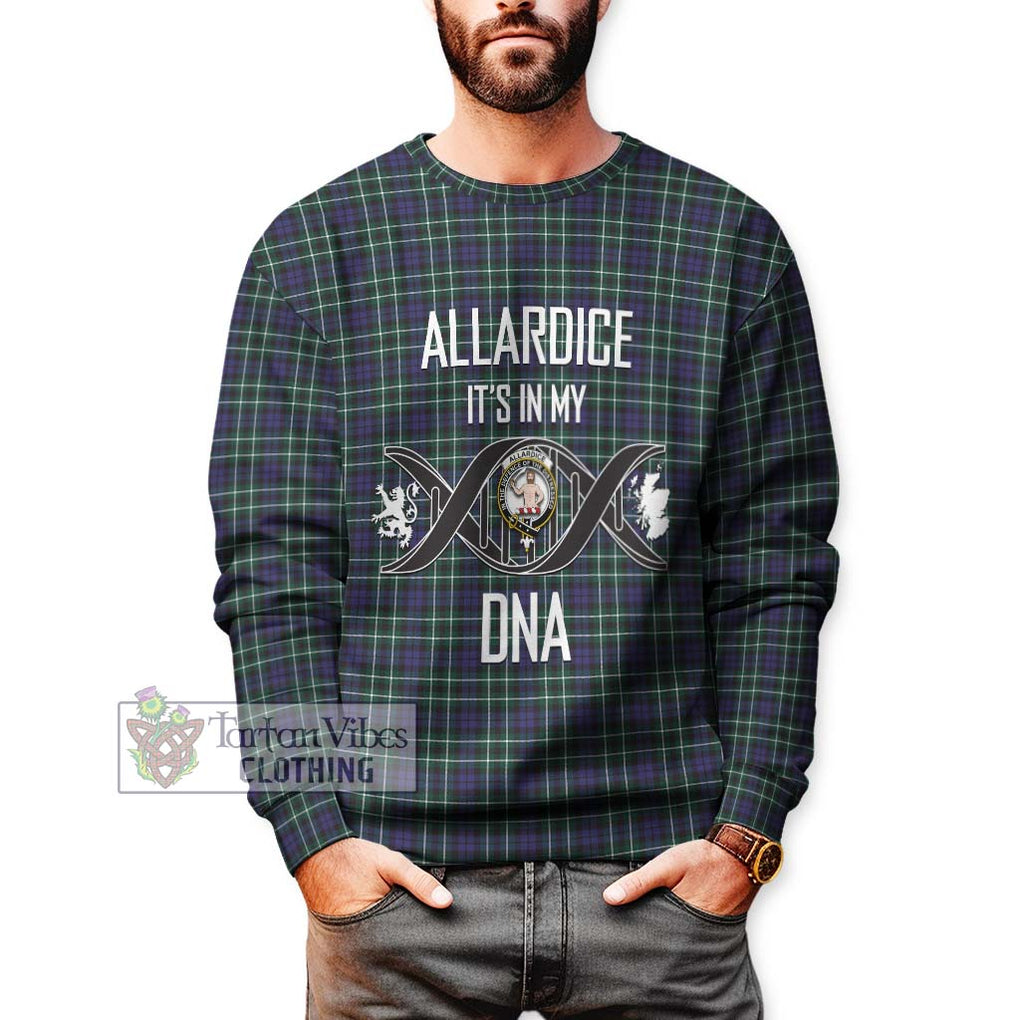 Allardice Tartan Sweatshirt with Family Crest DNA In Me Style Unisex - Tartan Vibes Clothing