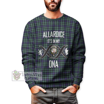 Allardice Tartan Sweatshirt with Family Crest DNA In Me Style Unisex - Tartan Vibes Clothing