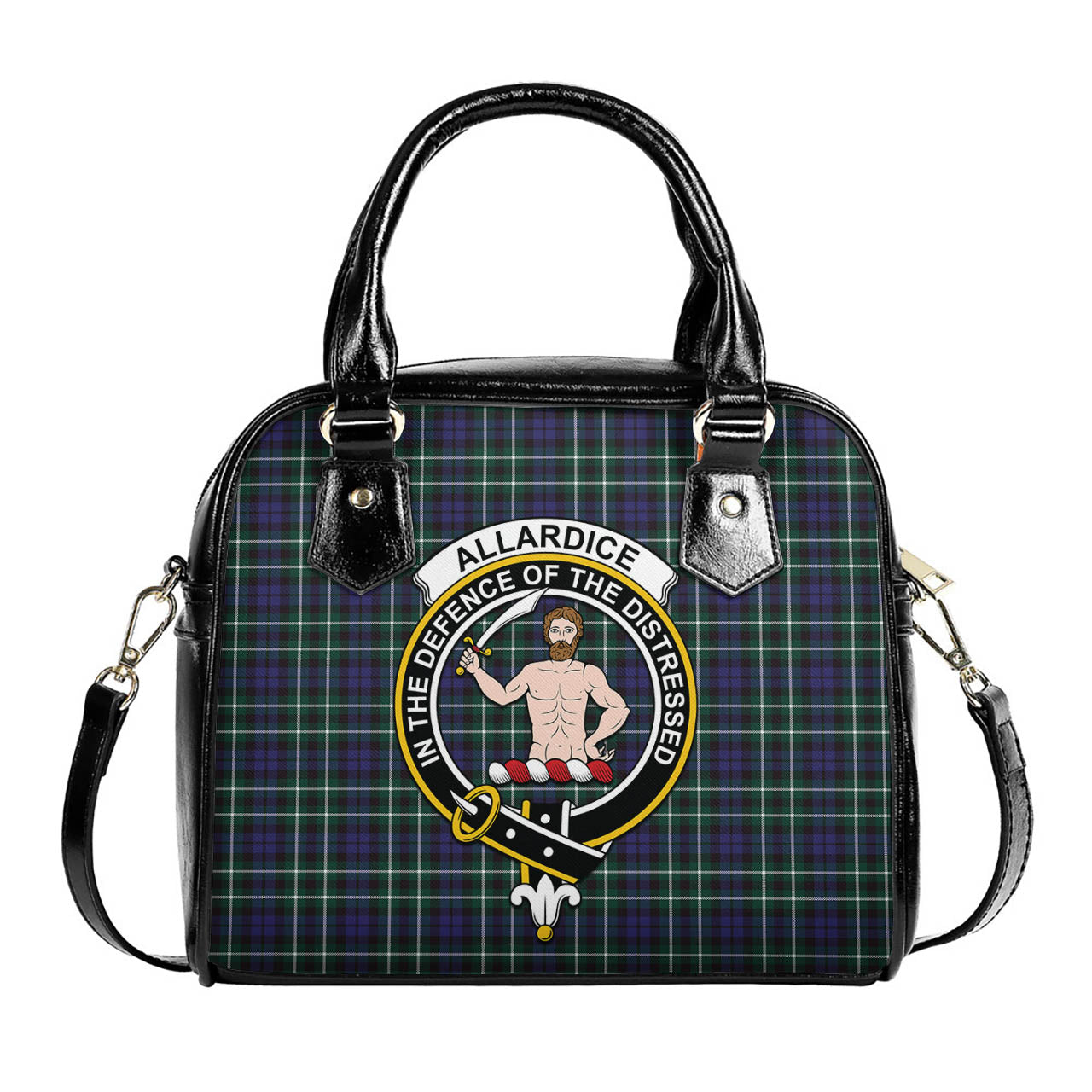 Allardice Tartan Shoulder Handbags with Family Crest One Size 6*25*22 cm - Tartanvibesclothing