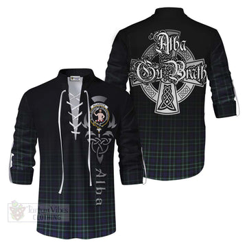 Allardice Tartan Ghillie Kilt Shirt Featuring Alba Gu Brath Family Crest Celtic Inspired Men - Tartan Vibes Clothing