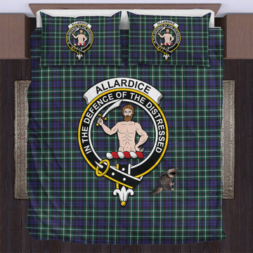 Allardice Tartan Bedding Set with Family Crest US Bedding Set - Tartan Vibes Clothing