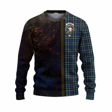 Allardice Tartan Family Crest Knitted Sweater Alba Gu Brath Be Brave Lion Ancient Style