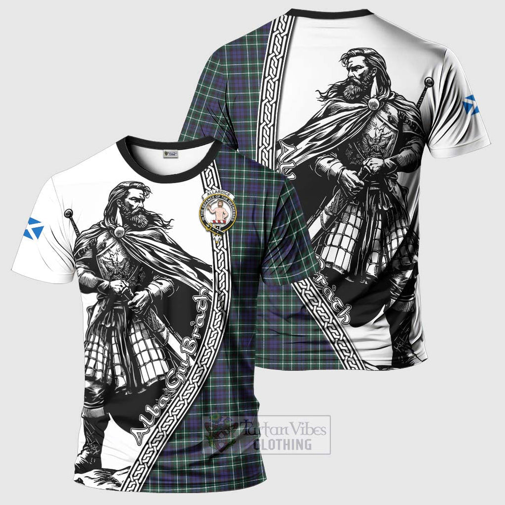Allardice Tartan Clan Crest T-Shirt with Highlander Warrior Celtic Style Kid's Shirt - Tartan Vibes Clothing