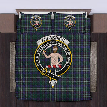 Allardice Tartan Quilt Bed Set with Family Crest Twin - Tartan Vibes Clothing