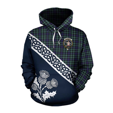 Allardice Tartan Cotton Hoodie Featuring Thistle and Scotland Map Pullover Hoodie XS - Tartan Vibes Clothing