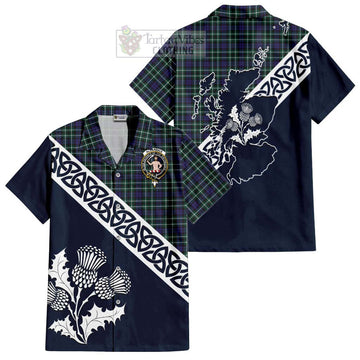 Allardice Tartan Hawaiian Shirt Featuring Thistle and Scotland Map Kid - Tartan Vibes Clothing