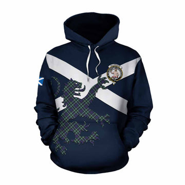 Allardice Tartan Lion Rampant Cotton Hoodie Proudly Display Your Heritage with Alba Gu Brath and Clan Name Pullover Hoodie XS - Tartan Vibes Clothing