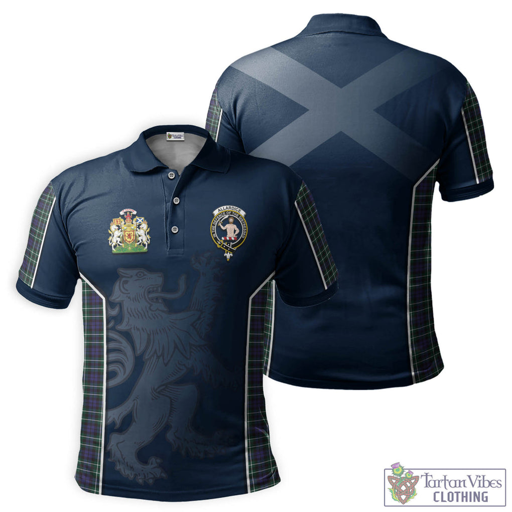 Allardice Tartan Men's Polo Shirt with Family Crest and Lion Rampant Vibes Sport Style Kid - Tartan Vibes Clothing