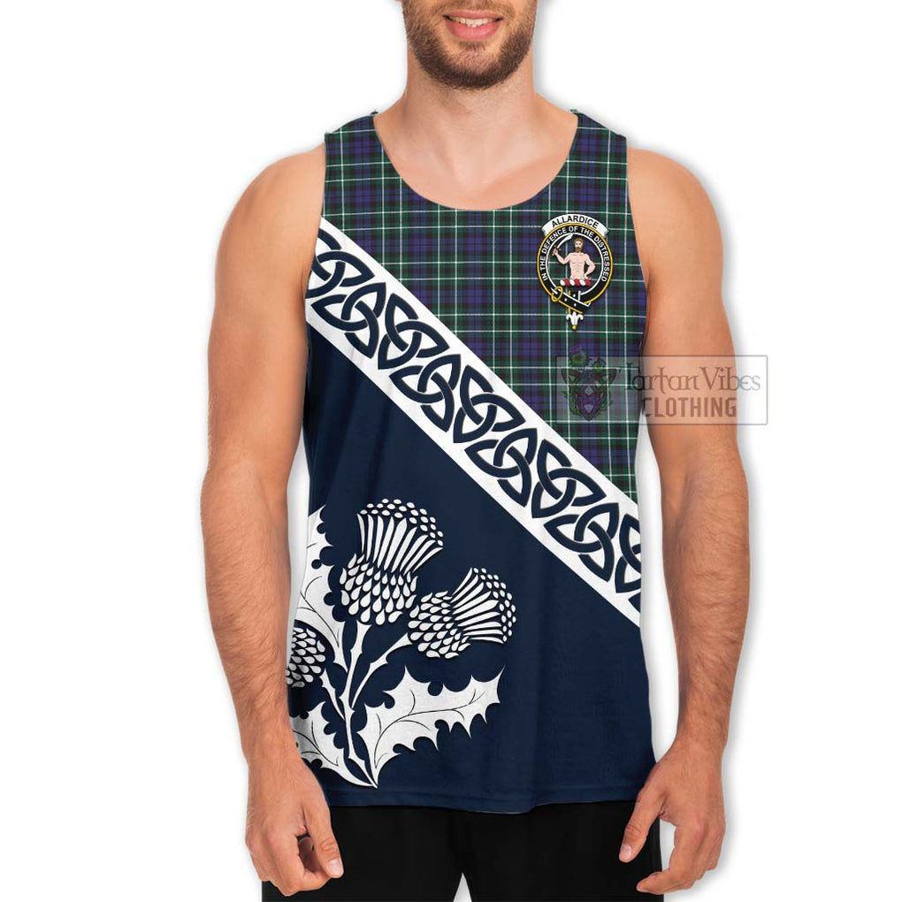 Allardice Tartan Men's Tank Top Featuring Thistle and Scotland Map Men - Tartan Vibes Clothing