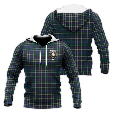 Allardice Tartan Knitted Hoodie with Family Crest